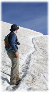 snowfield in July